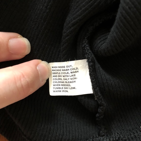 GAP Black Tee with Button Sleeve Detail - Size M - Picture 5 of 6